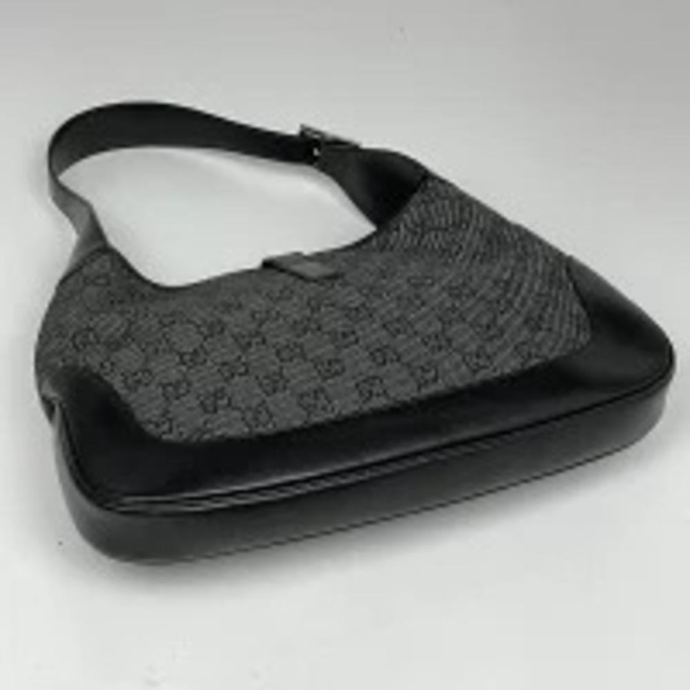 Gucci Bag Canvas Handbag Jackie GG Black Hobo Shoulder